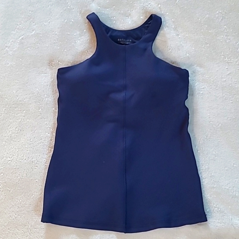 Athleta Womens XS Intensity Support Athletic Top Navy Blue High-Impact Gorpcore